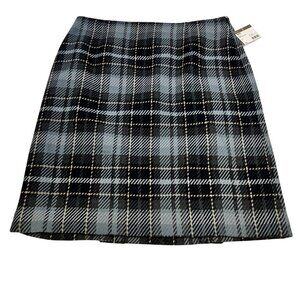 Covington Women’s Plaid Skirt Wool Blend Multicolor Size 14 New Zip